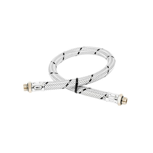 Fleksibel stålomspunnet slange for kompressor/tank - 30cm